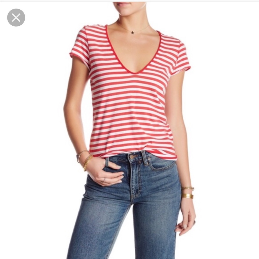 BOGO Free People We the Free Avery v-neck tee